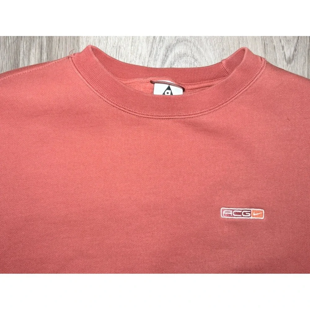Nike ACG Therma-Fit Heavyweight Crew Sweatshirt Sporty Orange Pullover Size‎ M